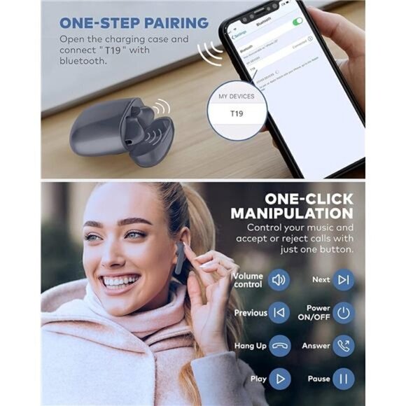 Wireless Bluetooth Ear Bud Headphone Microphone Airpods Charging Case Pro 2 GRAY - Picture 4 of 7